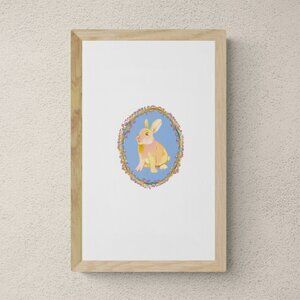 Cute Rabbit | Kids Art | Modern Wall Art Decor | Minimalist Digital Prints